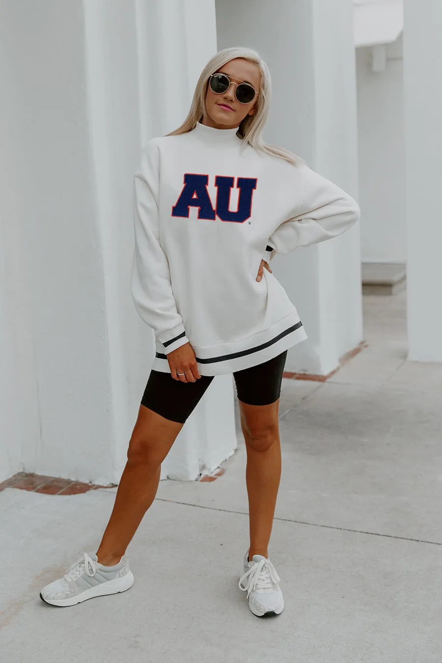 AUBURN TIGERS MOCK PULLOVER