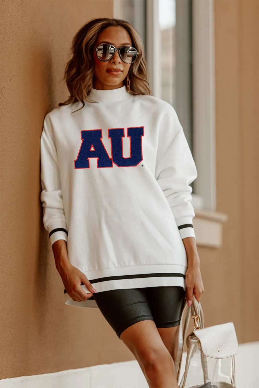AUBURN TIGERS MOCK PULLOVER
