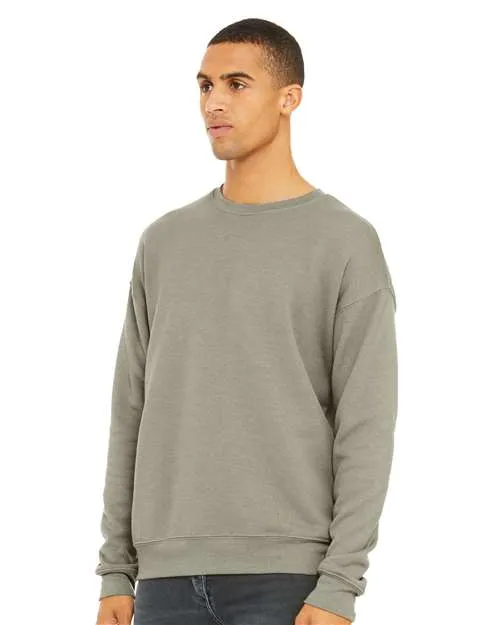 BELLA   CANVAS Sponge Fleece Drop Shoulder Crewneck Sweatshirt 3945 Heather Stone