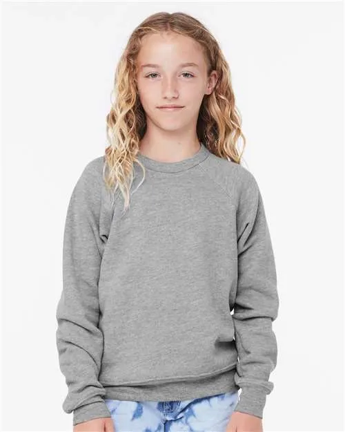 BELLA   CANVAS Toddler Sponge Fleece Raglan Sweatshirt 3901T