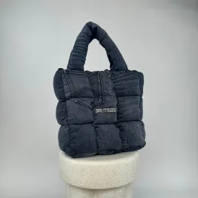 Boss Up Denim Puffer Bag