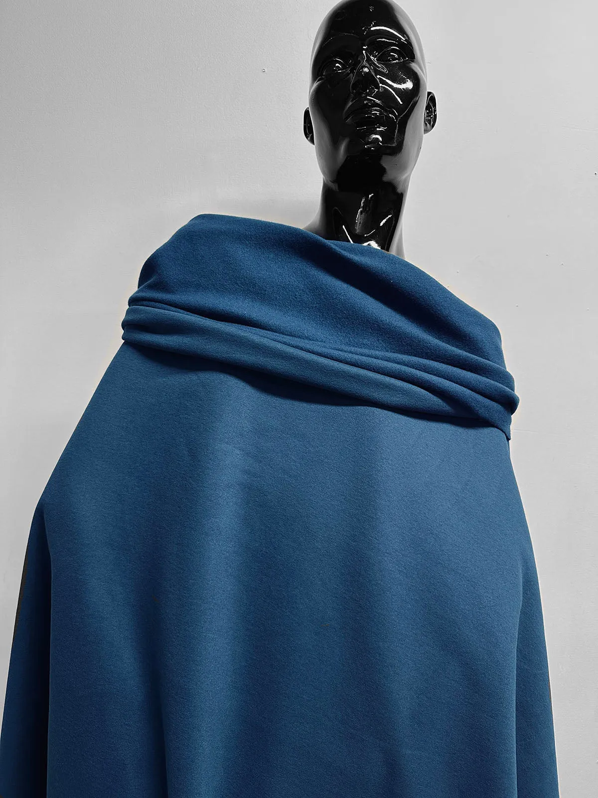 Dark Teal Sweatshirt Fleece and Ribbed Jersey