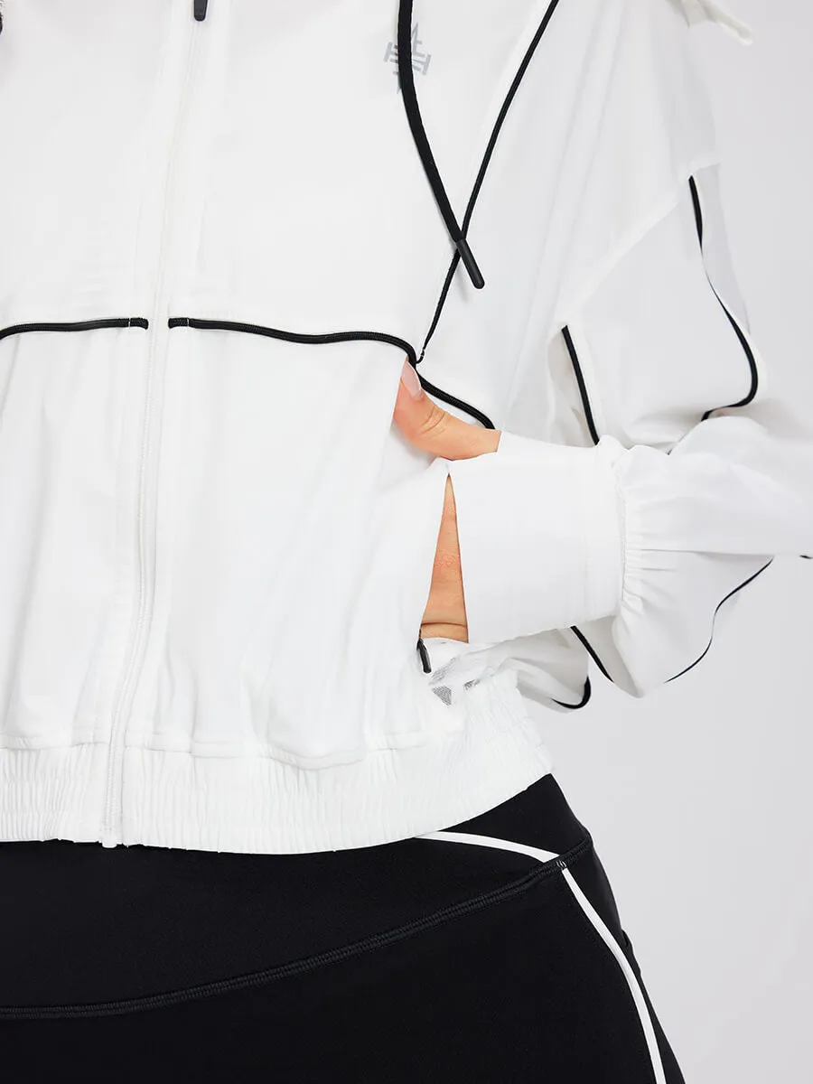 Hooded Long-Sleeve Sunscreen Sports Jacket