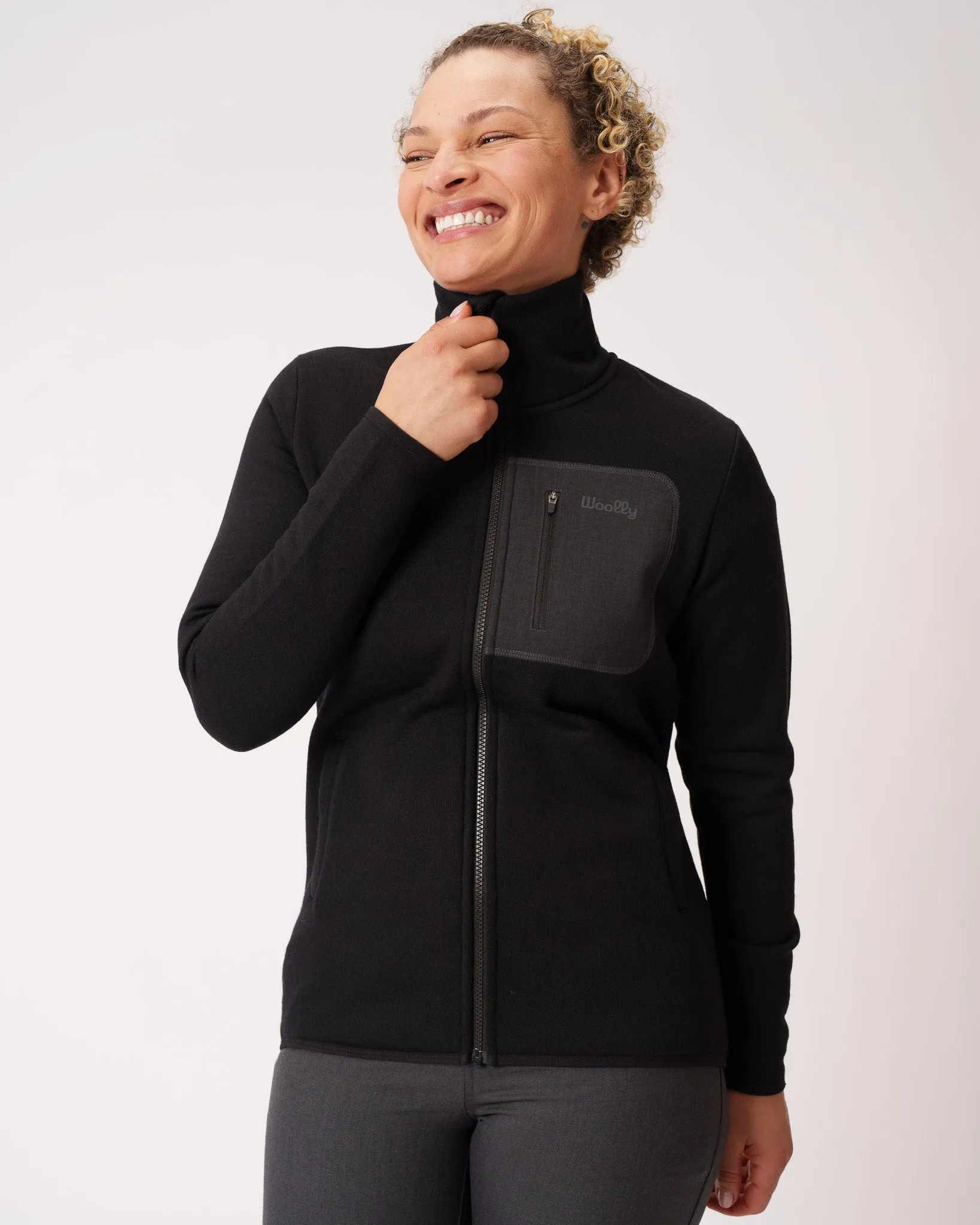 Merino Fleece Crew Zip
