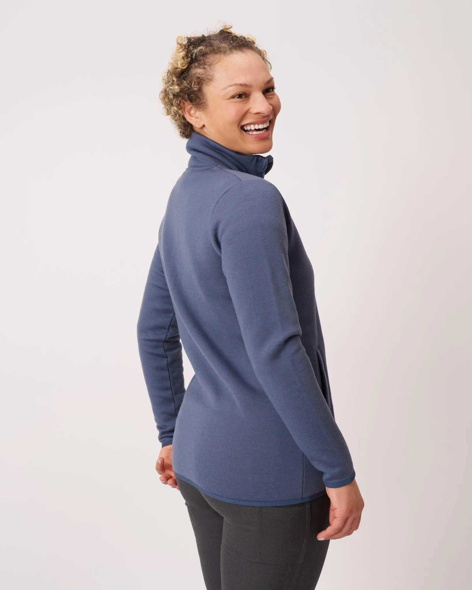 Merino Fleece Crew Zip