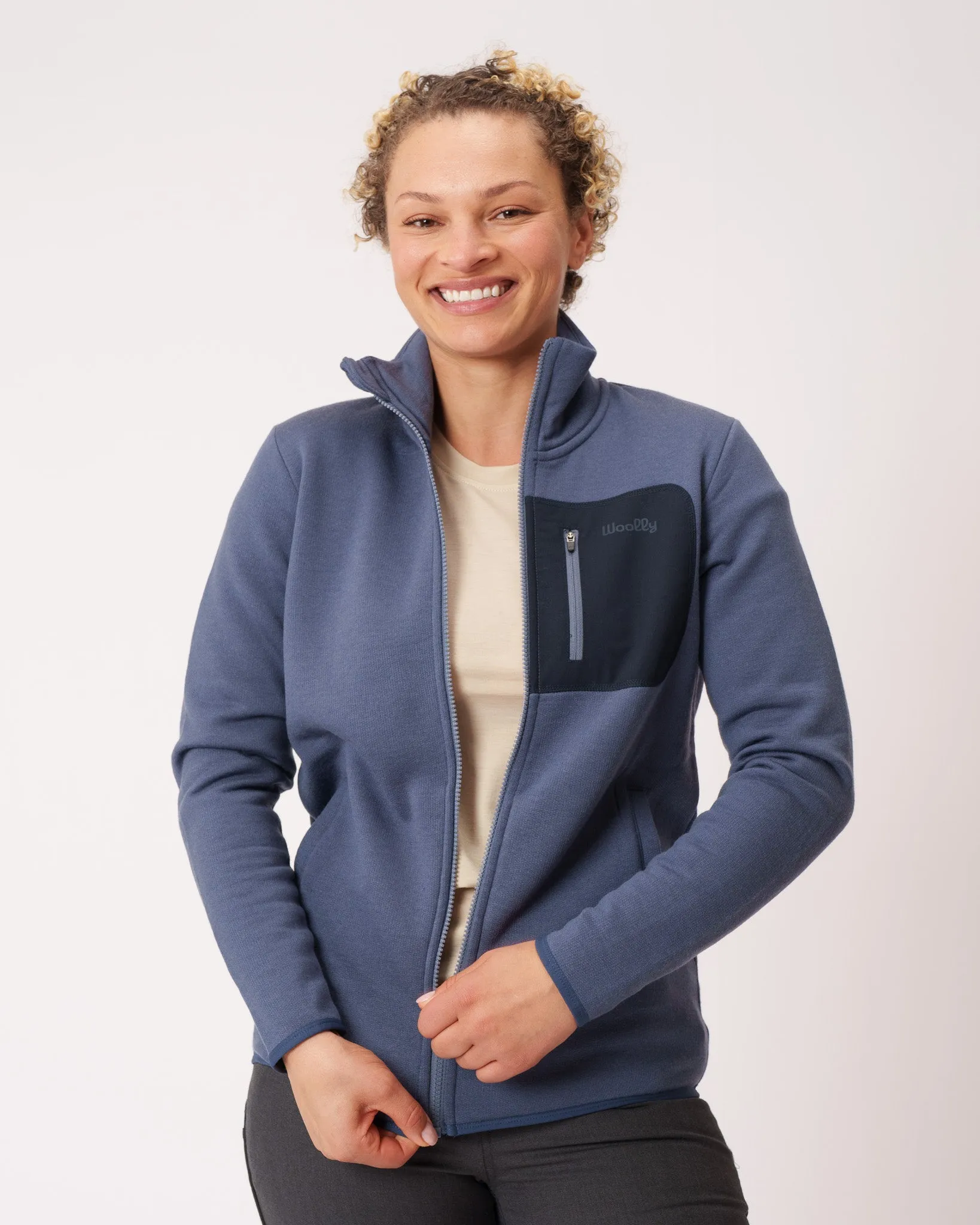 Merino Fleece Crew Zip