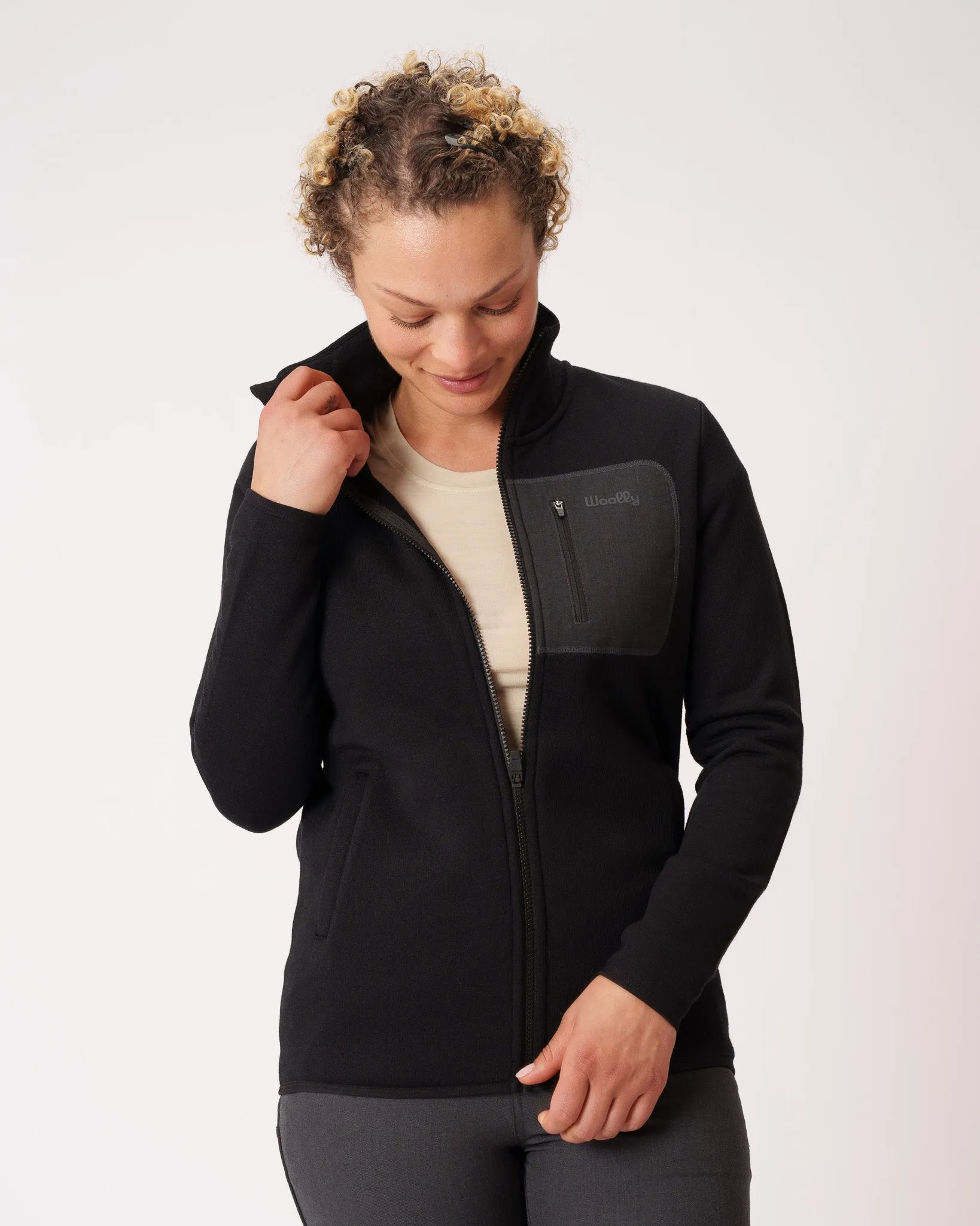 Merino Fleece Crew Zip