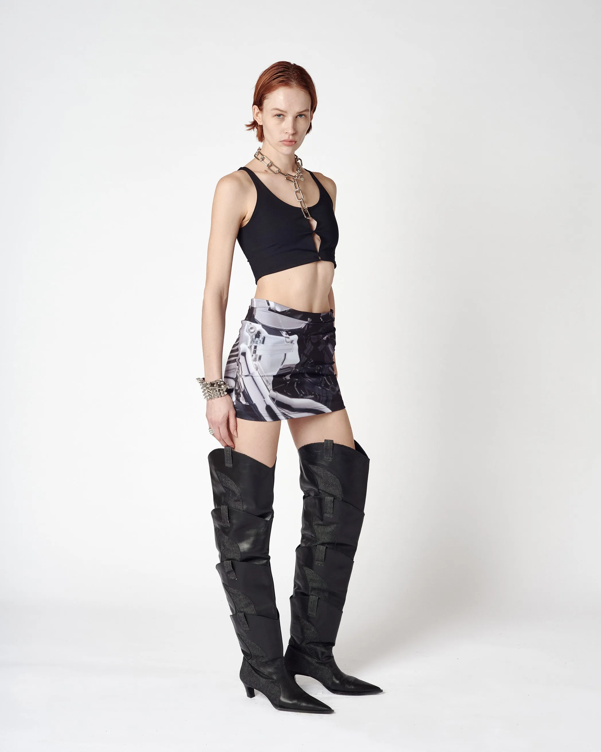 PRINTED MINI SKIRT