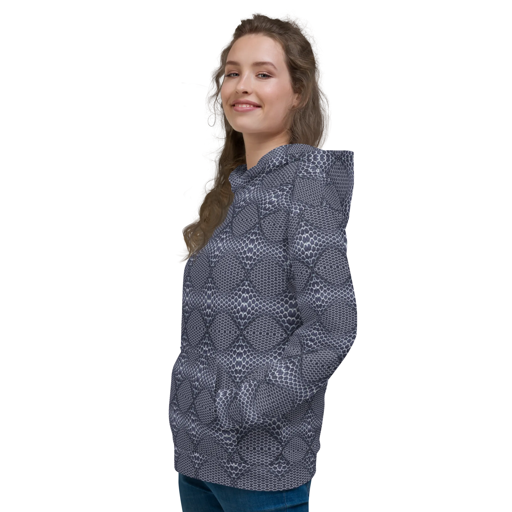 Recursia Illusions Game Women's Hoodie In Blue
