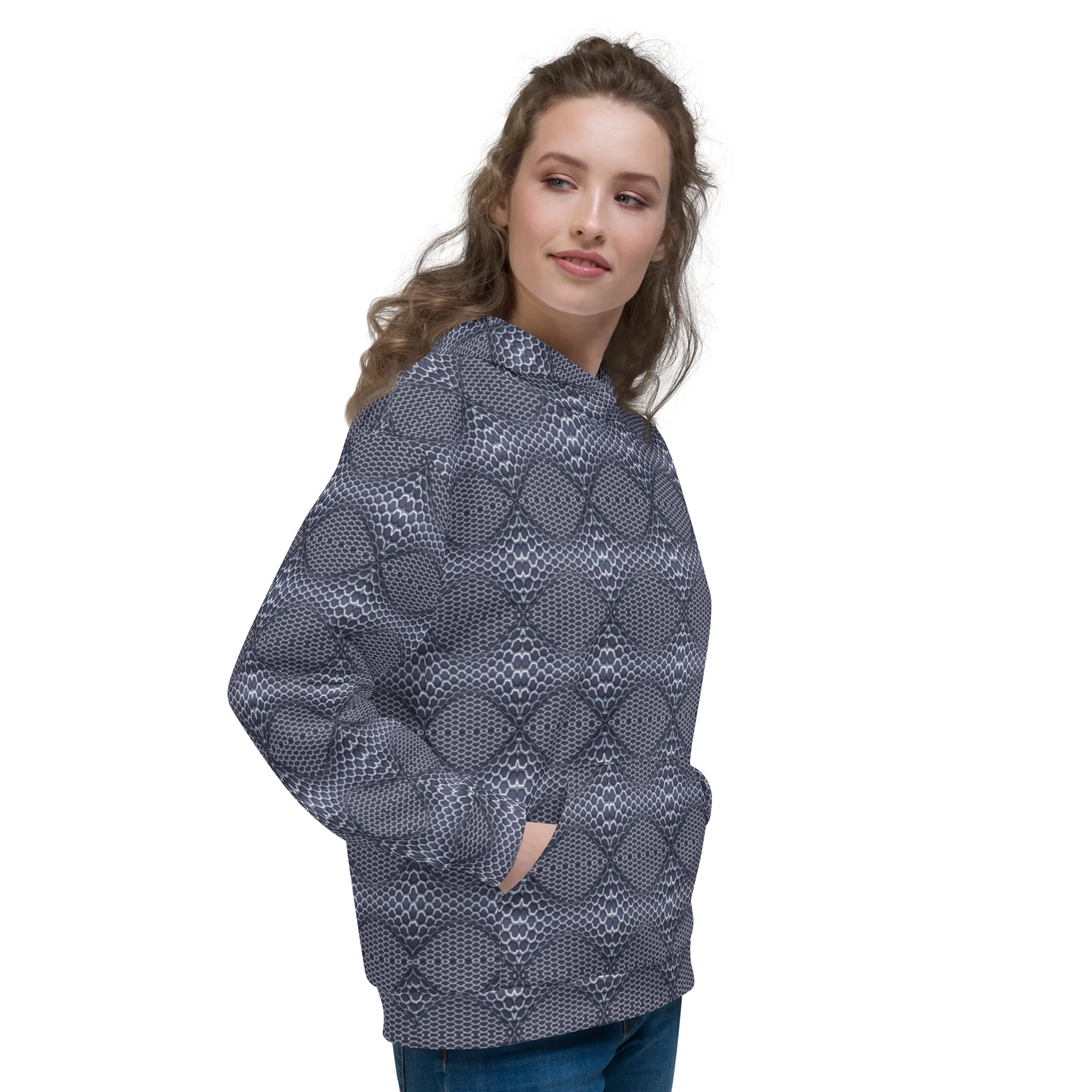 Recursia Illusions Game Women's Hoodie In Blue