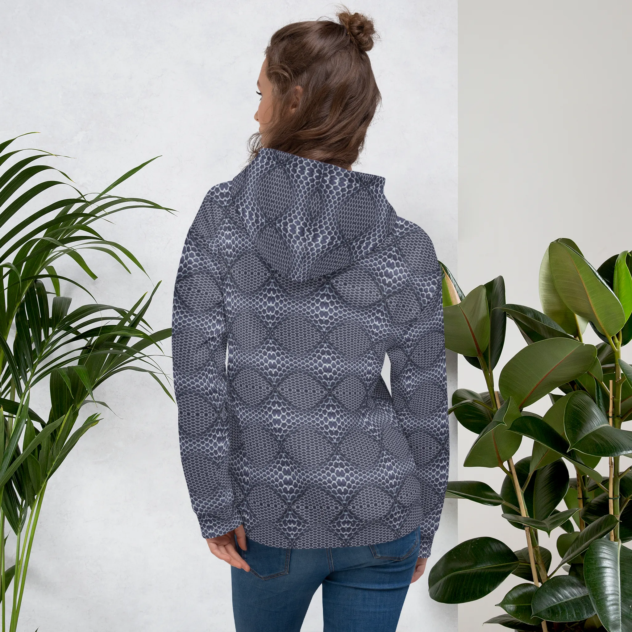 Recursia Illusions Game Women's Hoodie In Blue