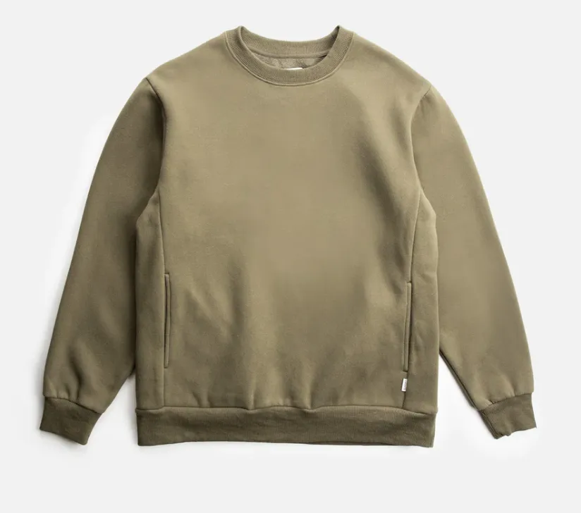 RHYTHM CLASSIC CREW NECK FLEECE WOMENS - OLIVE