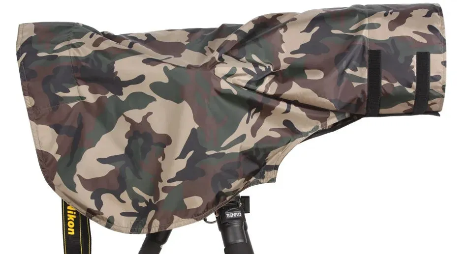 ROLANPRO Rain Cover Raincoat for Telephoto Lens Rain Cover/Lens Raincoat Army Green Camouflage Guns Clothing XL L M S XS XXS