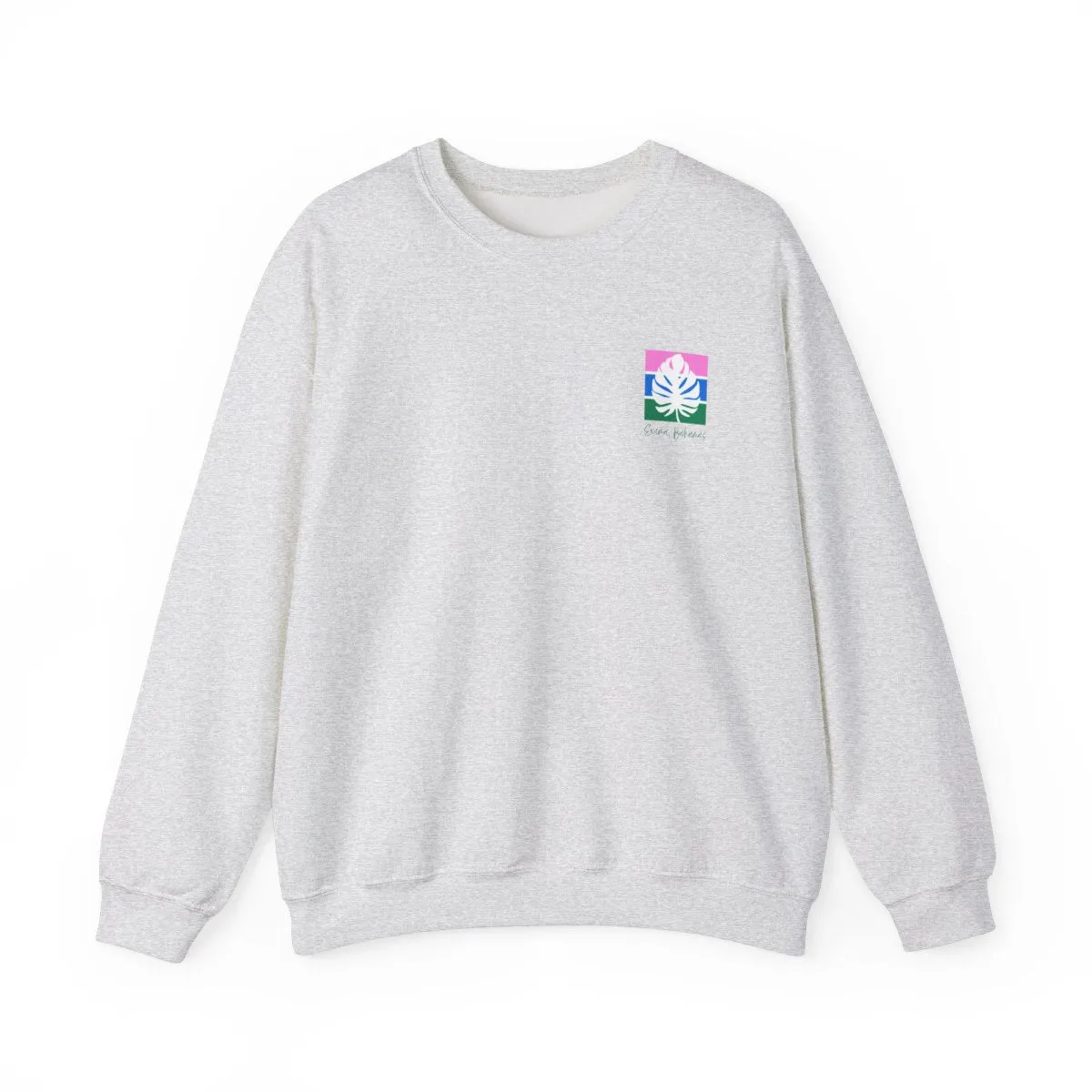Striped Palm Logo Crewneck Sweatshirt