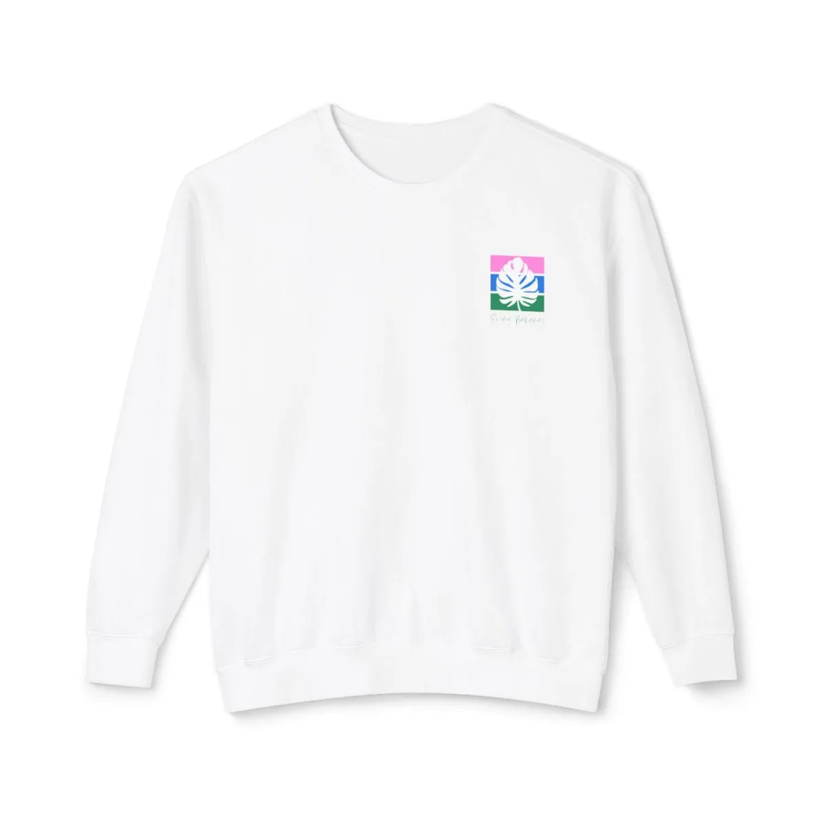 Striped Palm Logo Crewneck Sweatshirt