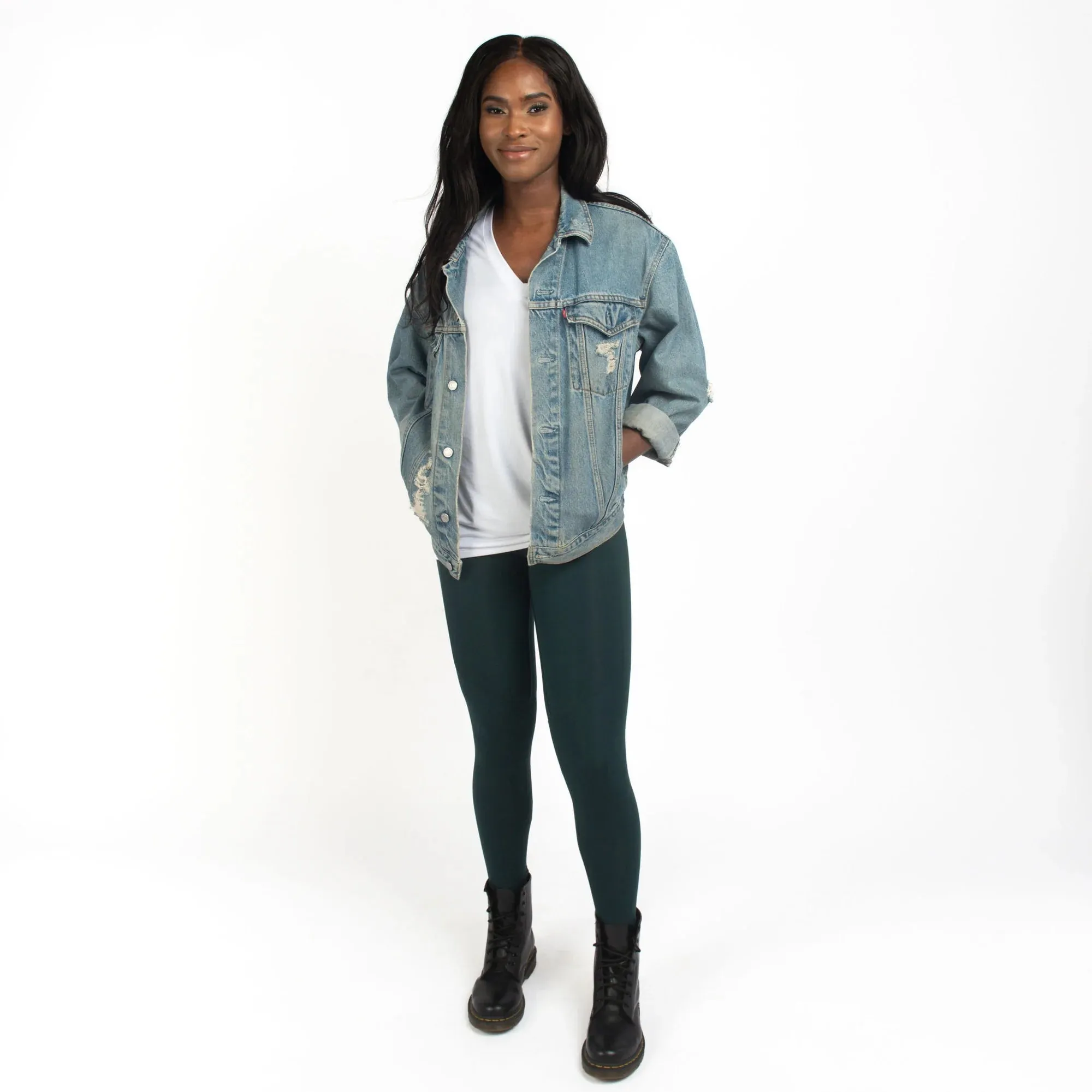 The Dressy Leggings in Alpine Green - Final Sale
