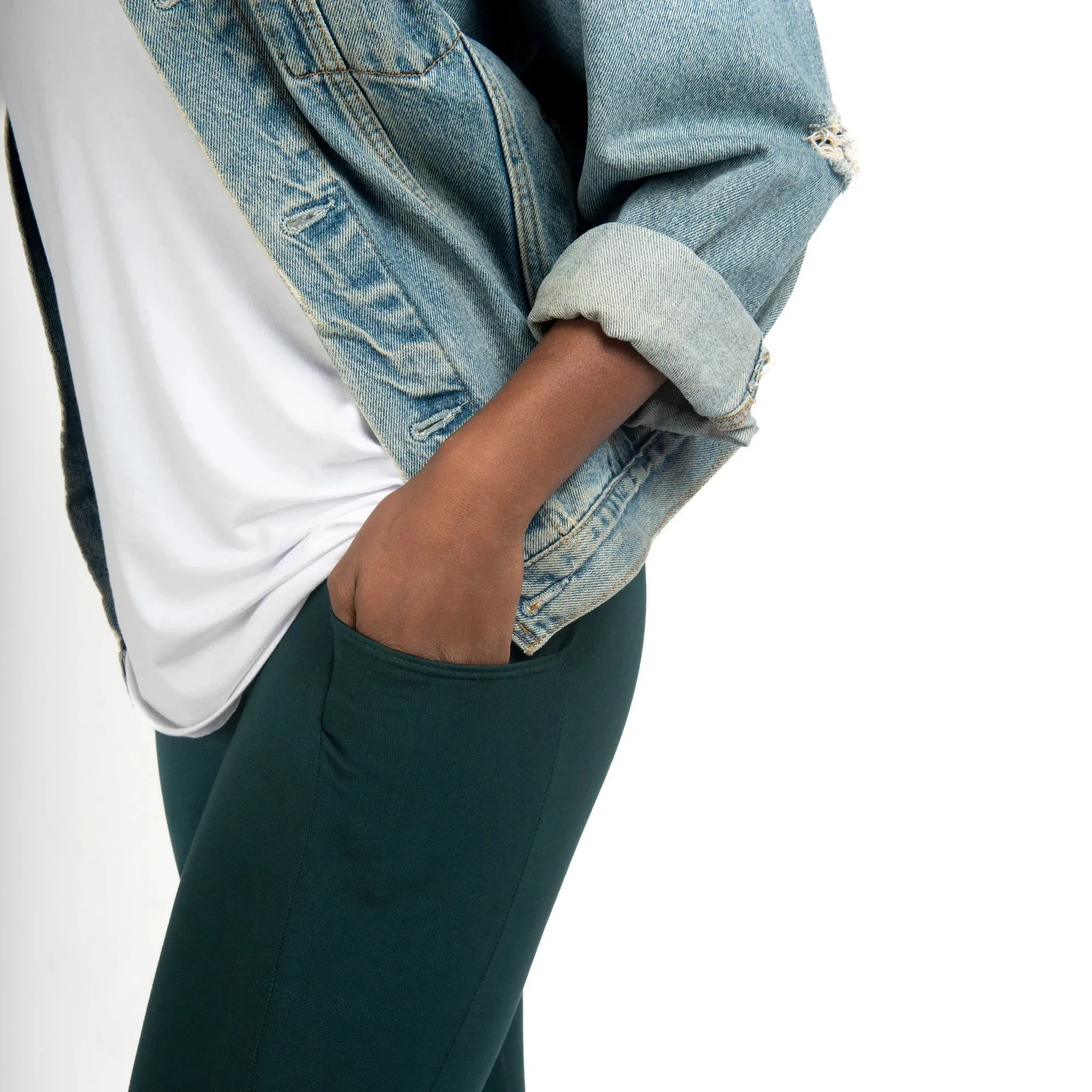 The Dressy Leggings in Alpine Green - Final Sale