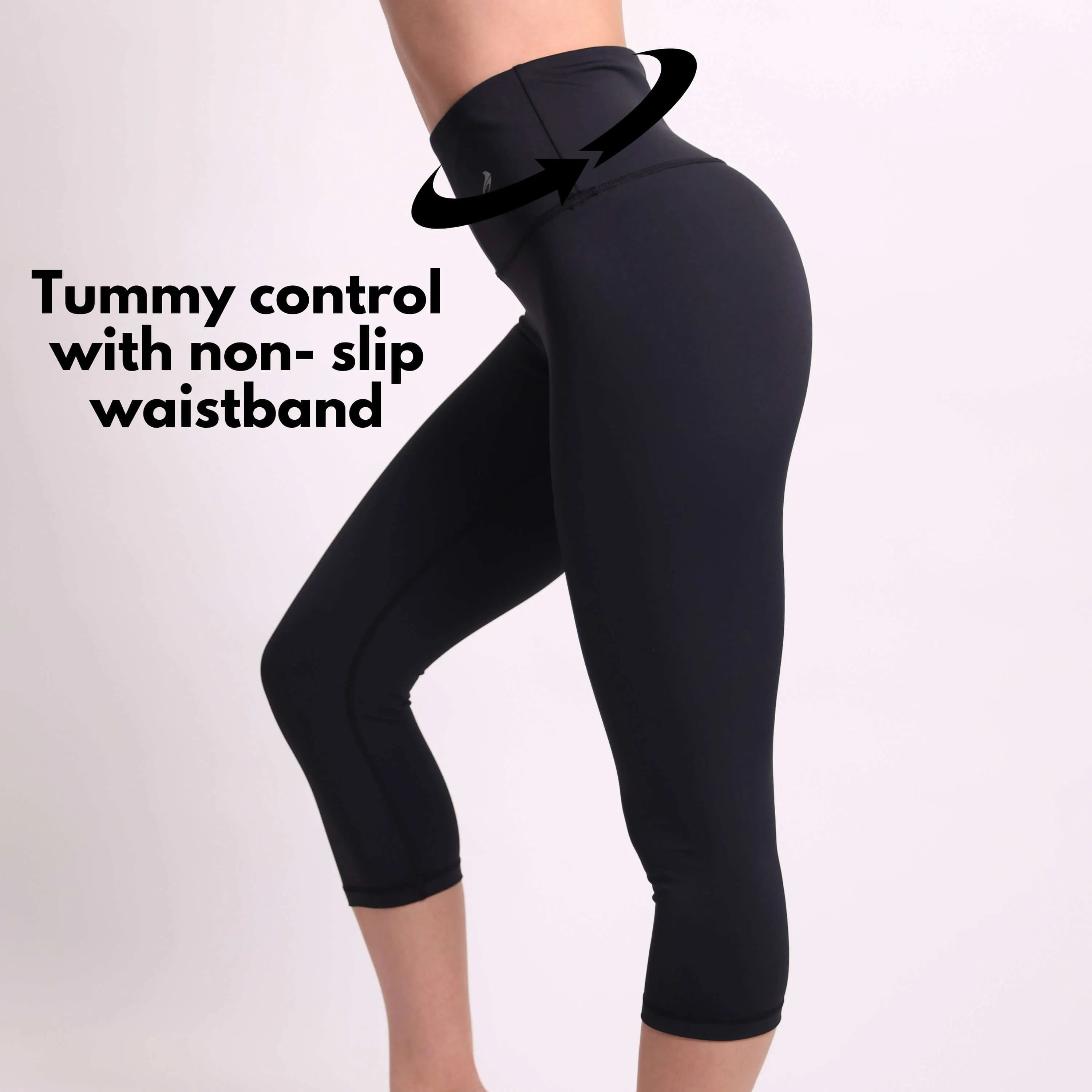 Women's Compression Capris - Blue Flowers